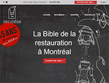Tablet Screenshot of chezleveque.ca